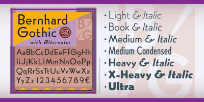 Font visual image of Bernhard Gothic SG&trade;