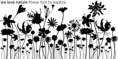 Font visual image of We Love Nature&trade; Stems