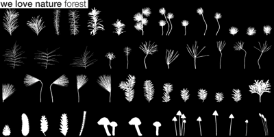 Font visual image of We Love Nature&trade; Forest