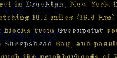 Font visual image of Bedford