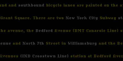 Font visual image of Bedford