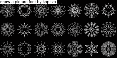 Font visual image of Snow&trade;