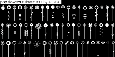 Font visual image of Pop Flowers