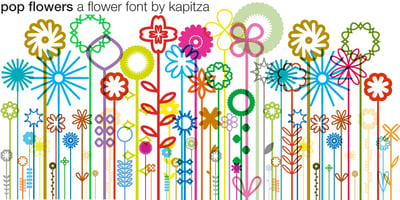 Font visual image of Pop Flowers