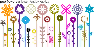 Font visual image of Pop Flowers