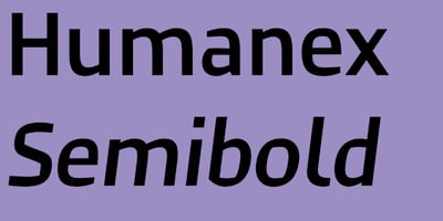 Font visual image of Humanex