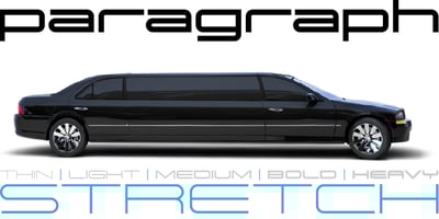 Font visual image of Paragraph Stretch&trade;
