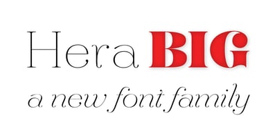 Font visual image of Hera Big
