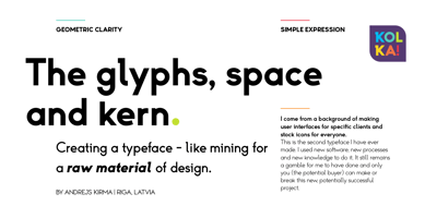 Font visual image of Kolka