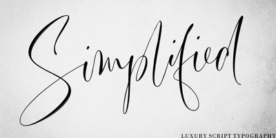 Font visual image of Simplified