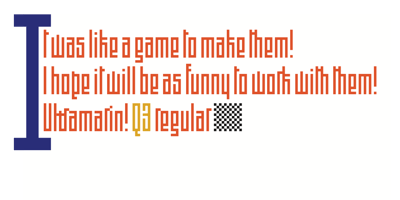Font visual image of Q3&trade;