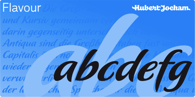 Font visual image of Flavour