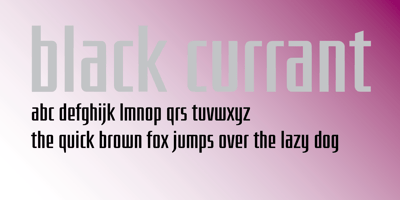 Font visual image of Black Currant