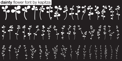 Font visual image of Dainty&trade;