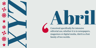 Font visual image of Abril