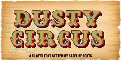 Font visual image of Dusty Circus&trade;