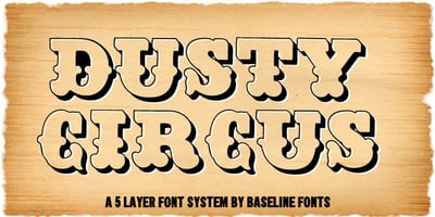Font visual image of Dusty Circus&trade;