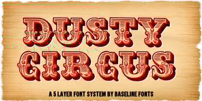 Font visual image of Dusty Circus&trade;