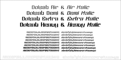 Font visual image of Dolsáb&trade;