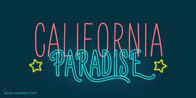 Font visual image of Neon Summer