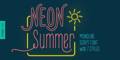 Font visual image of Neon Summer
