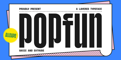 Font visual image of Popfun
