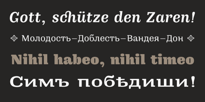 Font visual image of Mamontov