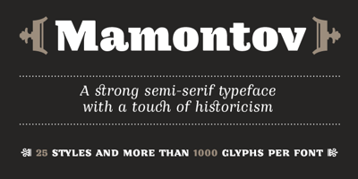 Font visual image of Mamontov