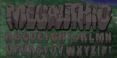 Font visual image of Megalithic