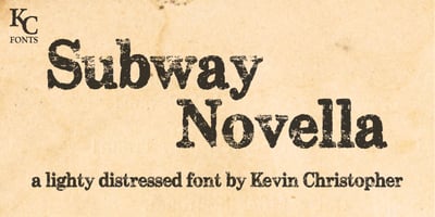 Font visual image of Subway Novella