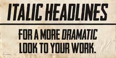 Font visual image of Headliner No. 45