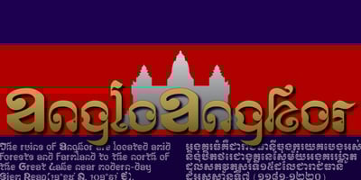 Font visual image of AngloAngkor