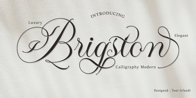 Font visual image of Brigstone