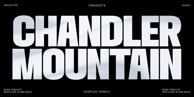 Font visual image of Chandler Mountain