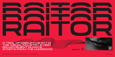 Font visual image of Raitor