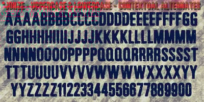 Font visual image of Jonze