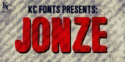 Font visual image of Jonze