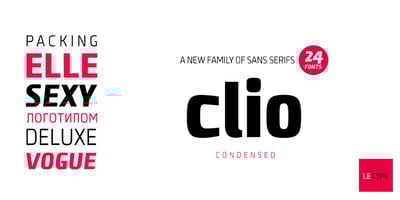 Font visual image of Clio Condensed