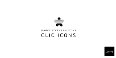 Font visual image of Clio Icons