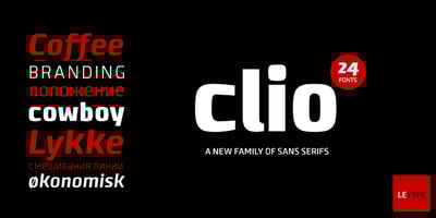 Font visual image of Clio