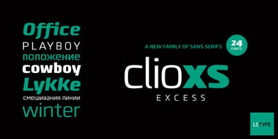 Font visual image of Clio XS