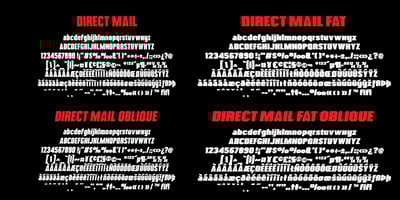 Font visual image of Direct Mail