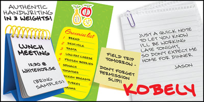 Font visual image of Kobely