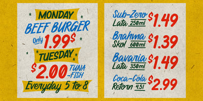 Font visual image of Local Groceries