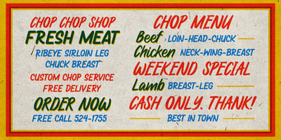 Font visual image of Local Groceries