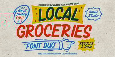 Font visual image of Local Groceries