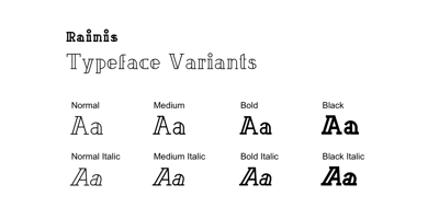Font visual image of Rainis