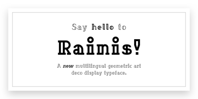 Font visual image of Rainis
