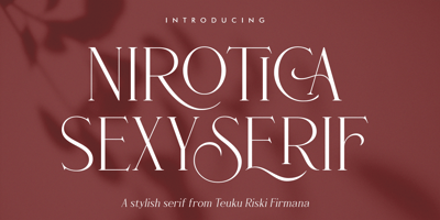 Font visual image of Nirotica