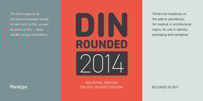 Font visual image of DIN 2014 Rounded
